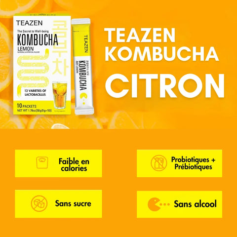 TEAZEN Classic Lemon Kombucha – 10 Beutel