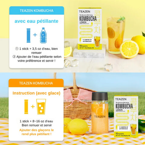 TEAZEN Classic Lemon Kombucha – 10 Beutel