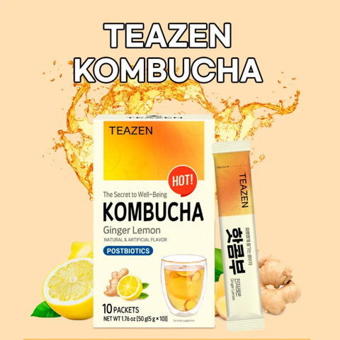TEAZEN Kombucha Zitrone-Ingwer – 10 Sticks