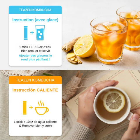 TEAZEN Kombucha Zitrone-Ingwer – 10 Sticks