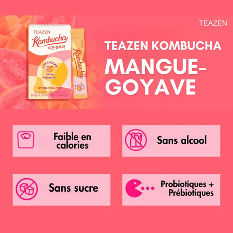TEAZEN Kombucha Mango Guave – 10 Beutel