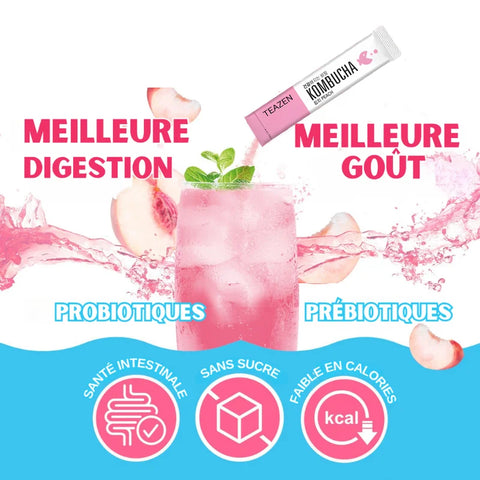 TEAZEN Pfirsich-Kombucha – 10 Beutel