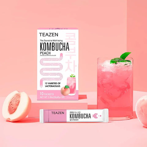 TEAZEN Pfirsich-Kombucha – 10 Beutel