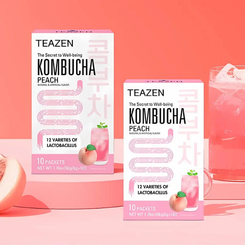 TEAZEN Pfirsich-Kombucha – 10 Beutel