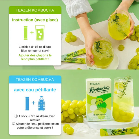 TEAZEN Kombucha Traube Muskateller – 10 Sticks